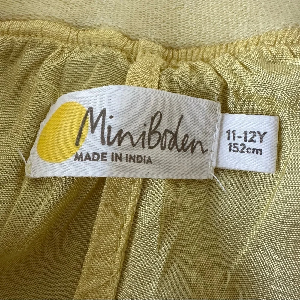 Mini Boden 11-12 years Girls Yellow Tulle Tiered Pull On Skirt‎ Easter Wedding